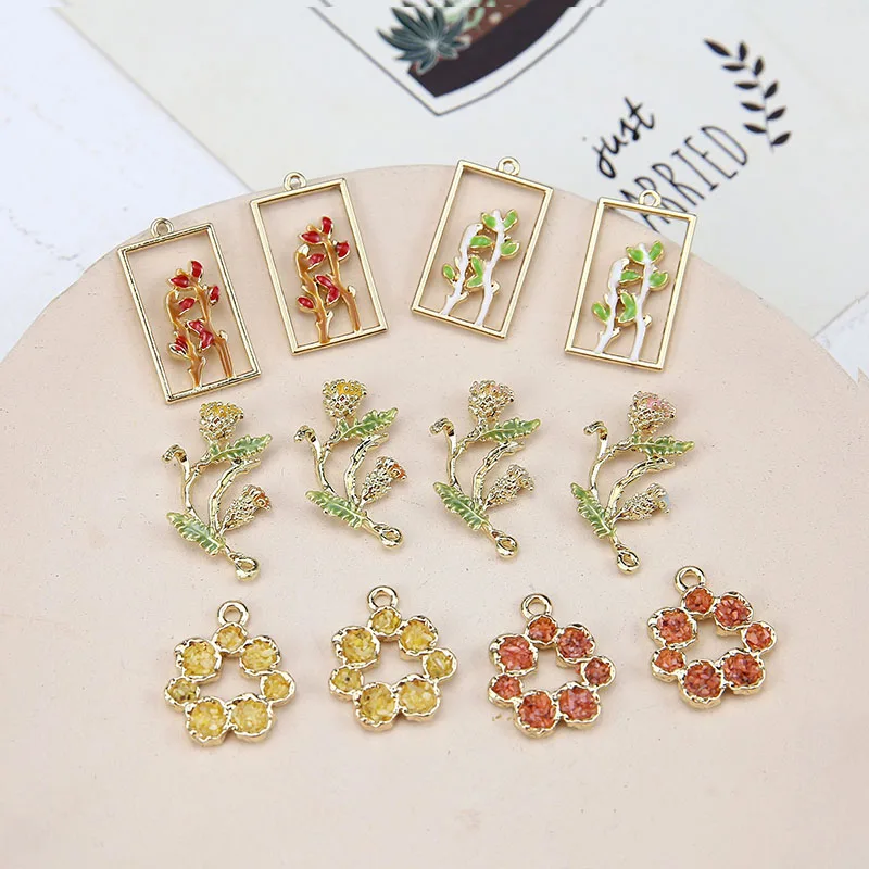 10pcs gold Flower branch wreath alloy Metal enamel Charm Pendant fit Necklace for Women Jewelry DIY earring accessories
10pcs gold Flower branch wreath alloy Metal enamel Charm Pendant fit Necklace for Women Jewelry DIY earring accessories