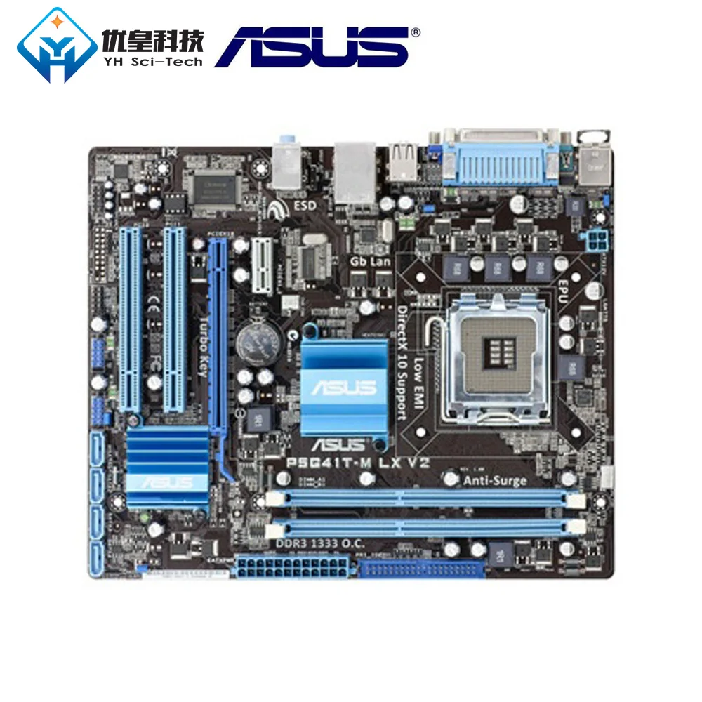 Материнская плата Asus LX V2 Intel G41 оригинальная б/у материнская LGA 775 Q8200 Q8300 DDR3 8G u ATX |