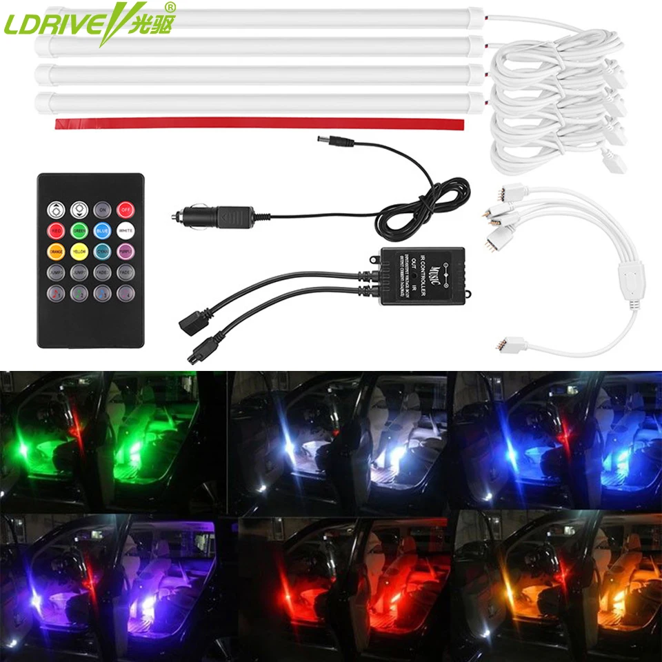 Автомобильный Стайлинг 4 шт./лот RGB светодиодная полоса управление звуком освещение салона автомобиля подсветка шасси лампа для переднего с...
Автомобильный Стайлинг 4 шт./лот RGB светодиодная полоса управление звуком освещение салона автомобиля подсветка шасси лампа для переднего с...