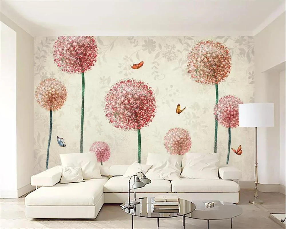 Beibehang Custom wallpaper mural Stylish retro modern dandelion living room background wall hand-painted decoration wall paper
Beibehang Custom wallpaper mural Stylish retro modern dandelion living room background wall hand-painted decoration wall paper