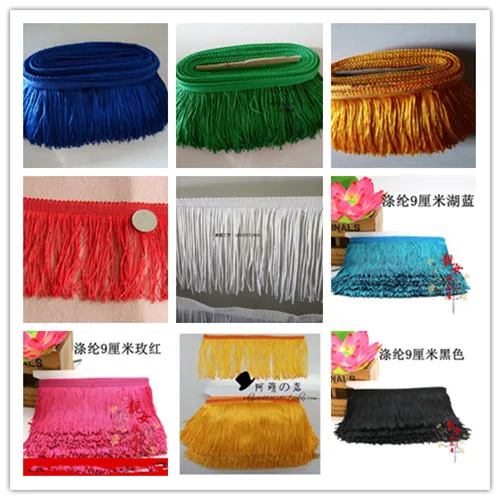500Yards 9-10CM Width Polyester Tassel Fringe Trim For DIY Latin Dress African Lace Yarn Ribbon For Sewing Curtain
500Yards 9-10CM Width Polyester Tassel Fringe Trim For DIY Latin Dress African Lace Yarn Ribbon For Sewing Curtain