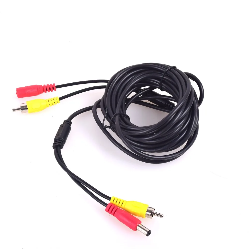 Автомобильный Удлинительный кабель RCA DC Audio Video AV для систем видеонаблюдения