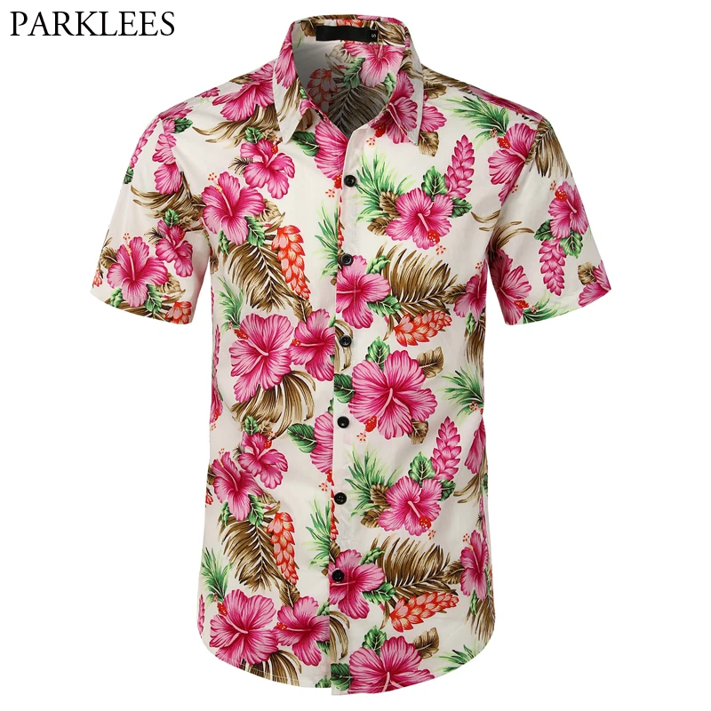 Summer Beach Hawaiian Shirt Men Short Sleeve Floral Print Button Down Tropical Shirts Mens Holiday Party Vacation Chemise Homme
Summer Beach Hawaiian Shirt Men Short Sleeve Floral Print Button Down Tropical Shirts Mens Holiday Party Vacation Chemise Homme