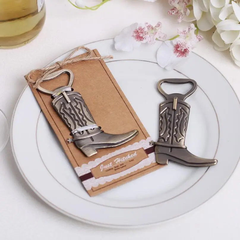 "Just Hitched" Cowboy Boot Bottle Opener Western Wedding Party Favors Gifts For Guests LX2997
"Just Hitched" Cowboy Boot Bottle Opener Western Wedding Party Favors Gifts For Guests LX2997