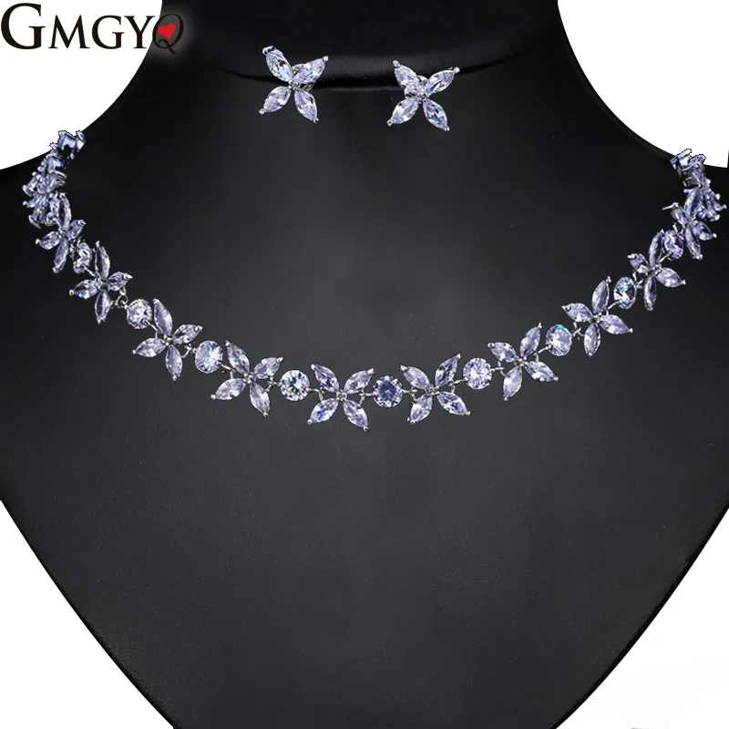 GMGYQ Luxe wit goud-kleur Elegante Vorm Bridal Cubic Zirkoon Ketting Oorbellen Sets Bruiloft Sieraden Sets Voor Vrouwen Gift
GMGYQ Luxe wit goud-kleur Elegante Vorm Bridal Cubic Zirkoon Ketting Oorbellen Sets Bruiloft Sieraden Sets Voor Vrouwen Gift