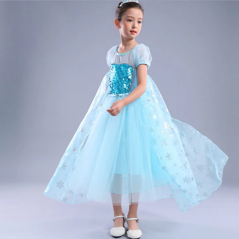 Summer Children Elsa Princess Dress Girls Halloween Snow Queen Cosplay Costume Kid performance Costume Birthday Party Long Dress
Summer Children Elsa Princess Dress Girls Halloween Snow Queen Cosplay Costume Kid performance Costume Birthday Party Long Dress