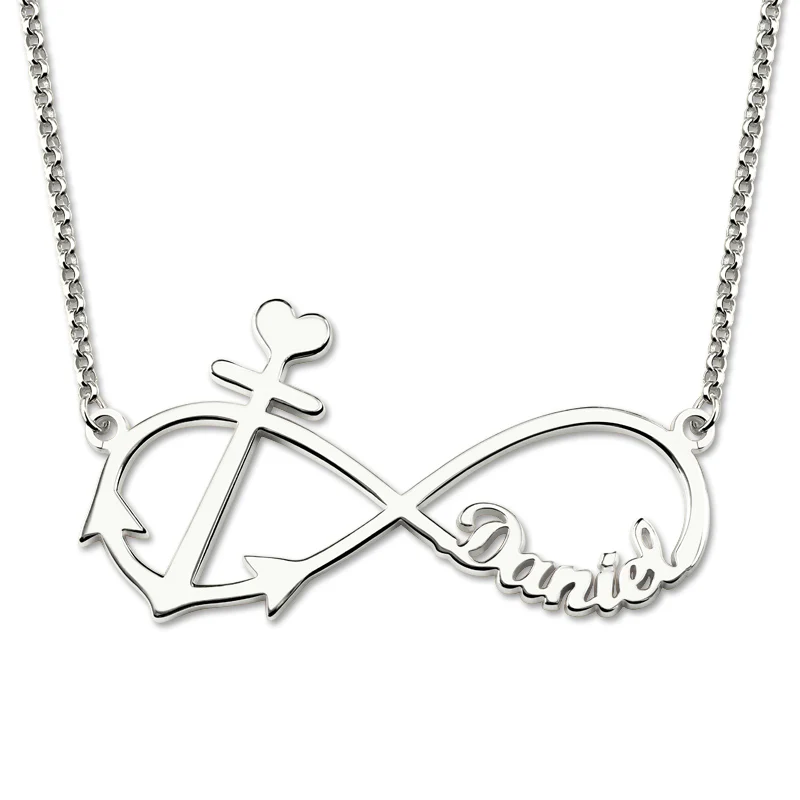 AILIN Personalized Infinity Anchor Name Necklace Sterling Silver Anchor Pendant Fashion Jewelry
AILIN Personalized Infinity Anchor Name Necklace Sterling Silver Anchor Pendant Fashion Jewelry