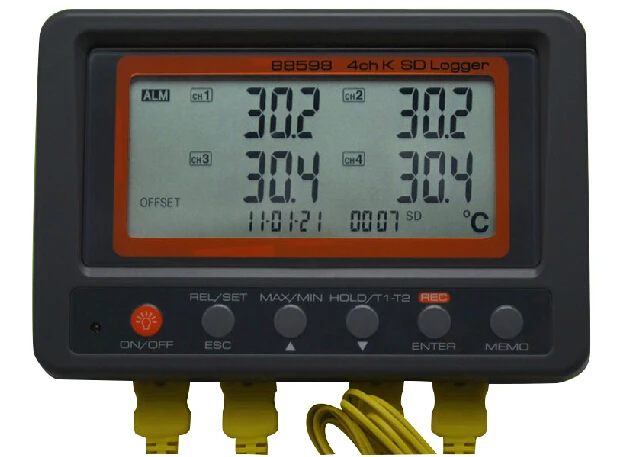 Multi-channel Digital Thermometer AZ88598 4 Channel K Type Thermocouple Temperature logger SD Card Data Logger AZ-88598
Multi-channel Digital Thermometer AZ88598 4 Channel K Type Thermocouple Temperature logger SD Card Data Logger AZ-88598