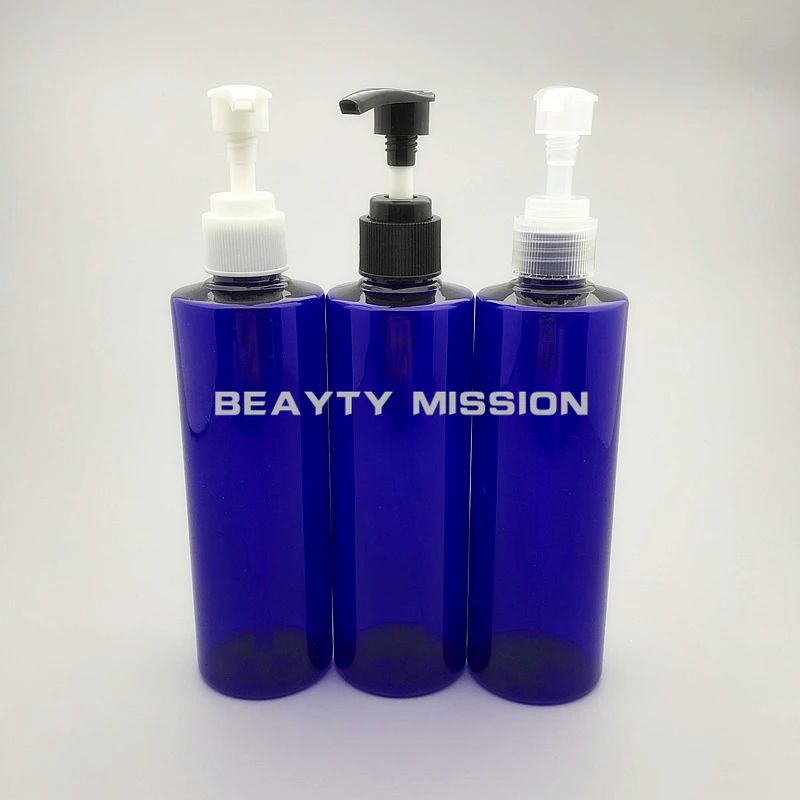 

BEAUTY MISSION 250 мл 24 шт. голубая пустая бутылка для лосьона, стандартная косметическая упаковка с дозатором для жидкого мыла