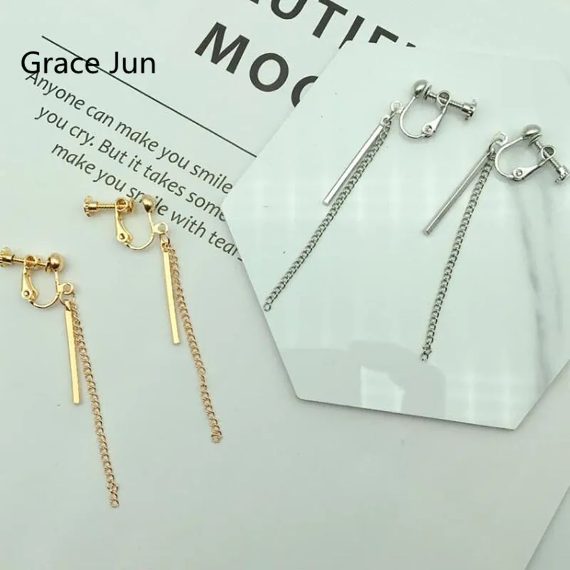 Grace Jun Long Chain Geometric Bar Shape Clip on Earrings and Drop Pierced Earrings for Girls' Fashion Simple Earrings Wholesale
Grace Jun Long Chain Geometric Bar Shape Clip on Earrings and Drop Pierced Earrings for Girls' Fashion Simple Earrings Wholesale