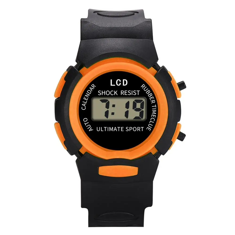 Детские водонепроницаемые аналоговые спортивные электронные наручные часы для