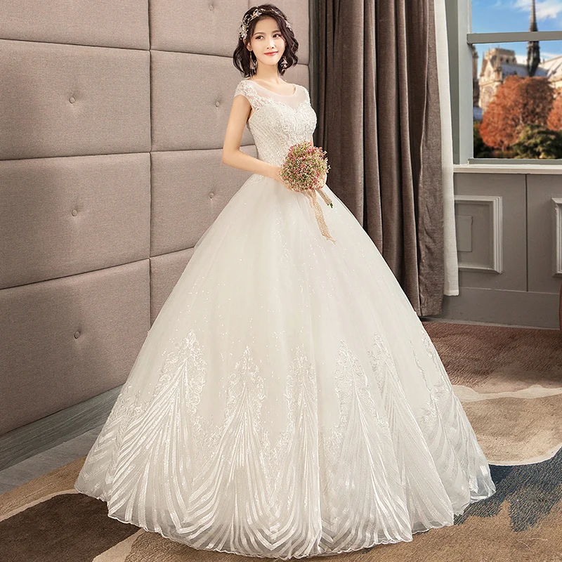 White Tulle Appliques Scoop Sleeveless A-line Wedding Dress Floor-Length Real/Original Photos Custom made
White Tulle Appliques Scoop Sleeveless A-line Wedding Dress Floor-Length Real/Original Photos Custom made