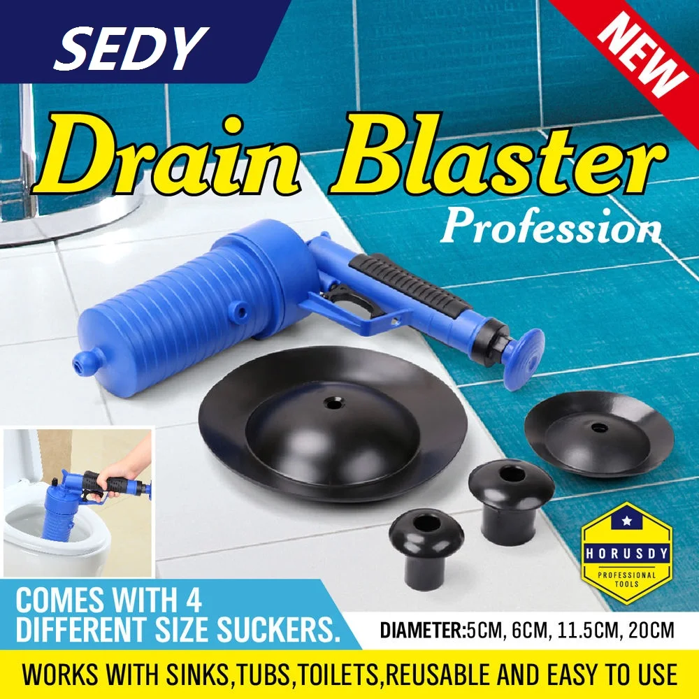 SEDY Air Power Drain Blaster Gun насос высокого давления ручной Плунжер для раковины удаления