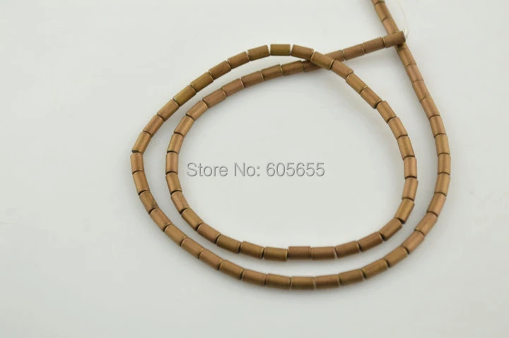 5mm Antique Gold Color Plated Matte Hematite Tube Loose Beads fit DIY Jewelry making 10 strands per lot Free Shipping
5mm Antique Gold Color Plated Matte Hematite Tube Loose Beads fit DIY Jewelry making 10 strands per lot Free Shipping