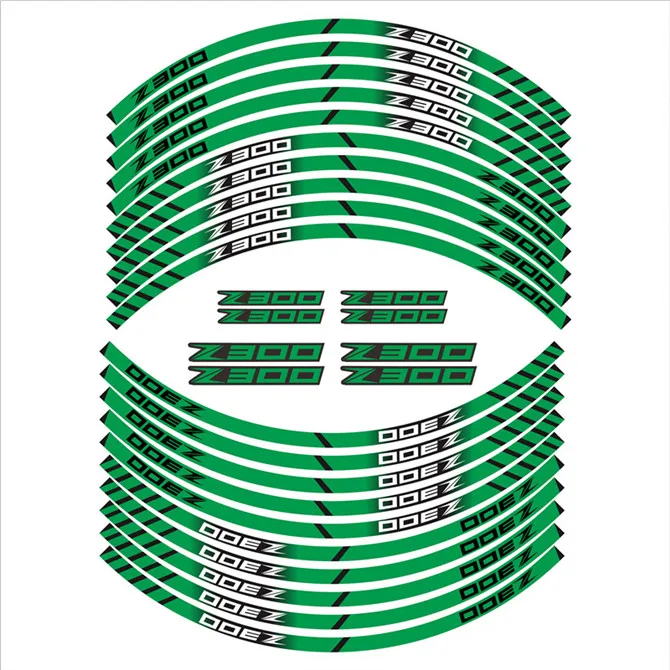 Motorcycle tyre Stickers inner wheel reflective decoration decals fit KAWASAKI Z300
Motorcycle tyre Stickers inner wheel reflective decoration decals fit KAWASAKI Z300