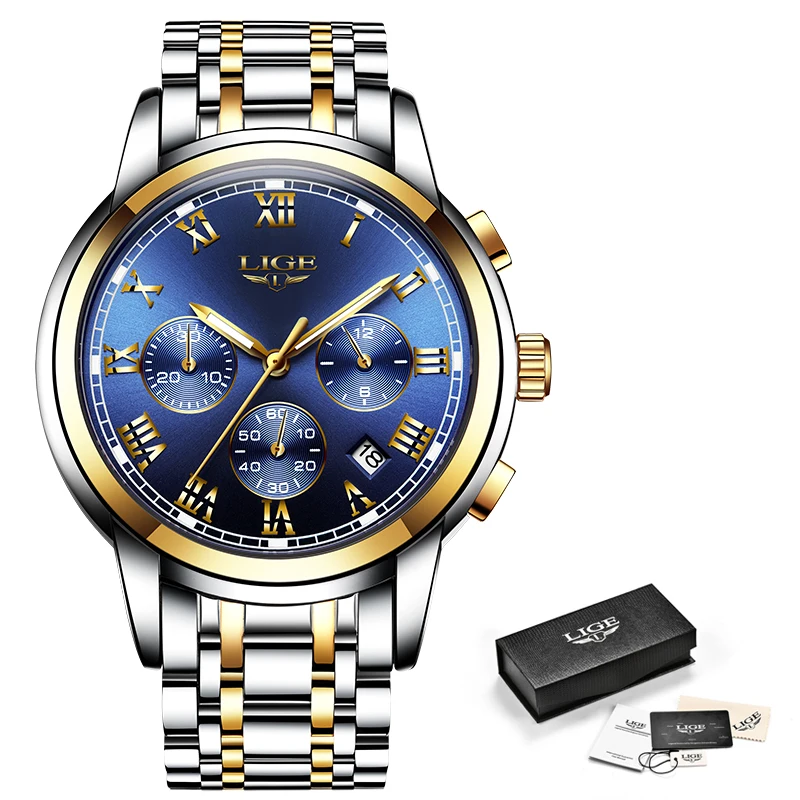 2019 LIGE New Watches Men Luxury Brand Chronograph Men Sports Watches Waterproof Full Steel Quartz Men's Watch Relogio Masculino
2019 LIGE New Watches Men Luxury Brand Chronograph Men Sports Watches Waterproof Full Steel Quartz Men's Watch Relogio Masculino