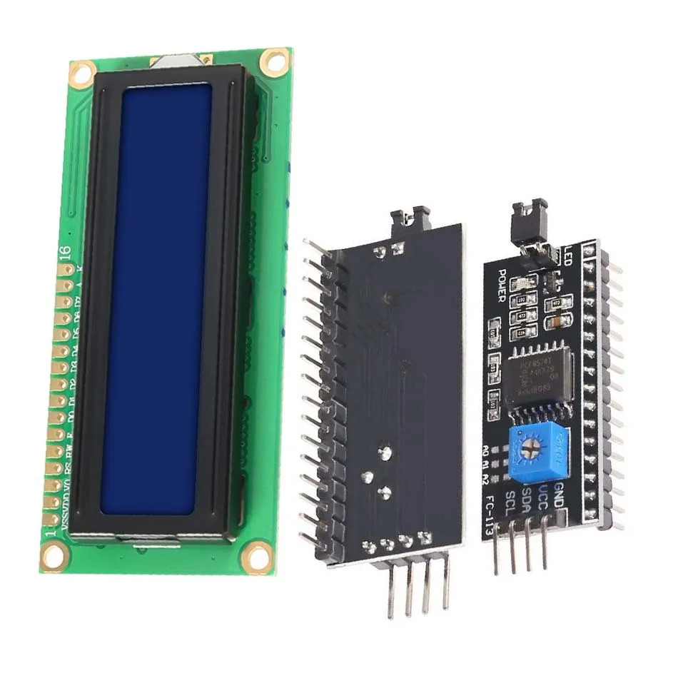 LCD1602 1602 module Blue Green screen 16x2 Character LCD Display Module HD44780 Controller blue black light
LCD1602 1602 module Blue Green screen 16x2 Character LCD Display Module HD44780 Controller blue black light