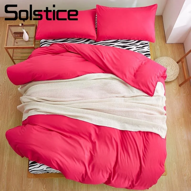 Solstice Home Textile Rose Red Solid Bedding Set Zebra Flat Sheet Pillowcase Duvet Cover Woman Adult Teenage Girl Bed Linen King
Solstice Home Textile Rose Red Solid Bedding Set Zebra Flat Sheet Pillowcase Duvet Cover Woman Adult Teenage Girl Bed Linen King