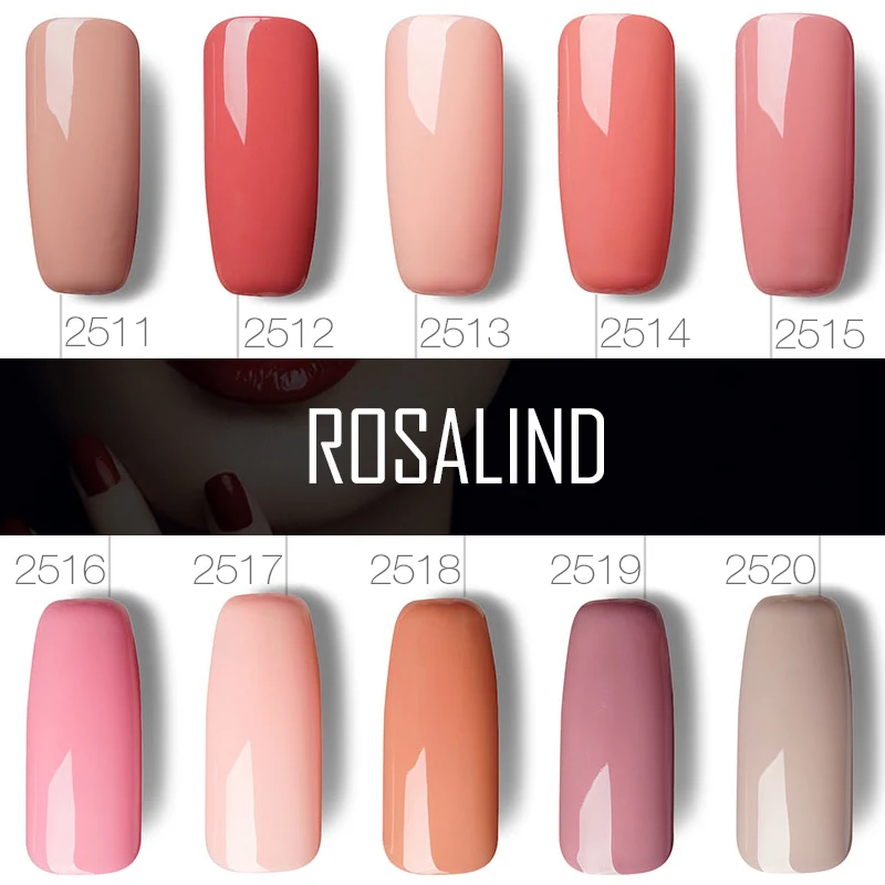 ROSALIND Gel nail polish 10ML Nude Series UV Hybrid gel Polish Set for paint Need top coat base nails Soak Off Varnish | Красота и