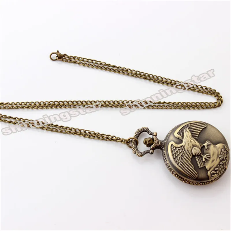 Antique Bronze Large Eagle Quartz Pocket Watches Necklace With Chain Pendant Clock Men Women Gift
Antique Bronze Large Eagle Quartz Pocket Watches Necklace With Chain Pendant Clock Men Women Gift
