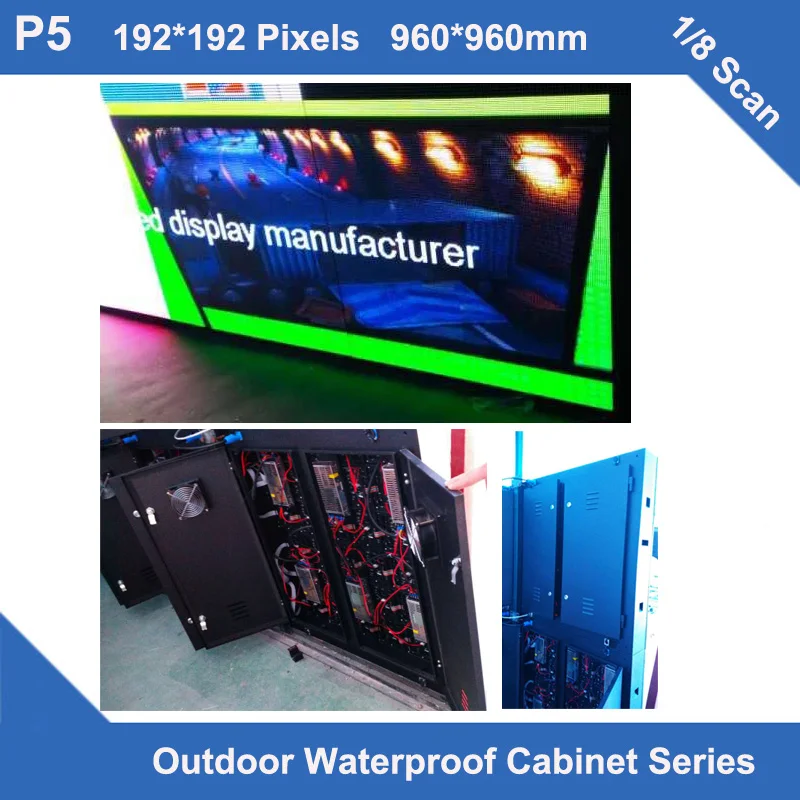 TEEHO NEW fixed installation P5 Outdoor waterproof cabinet 960mm*960mm 192x192dots 1/8 scan advertising billboard led display
TEEHO NEW fixed installation P5 Outdoor waterproof cabinet 960mm*960mm 192x192dots 1/8 scan advertising billboard led display