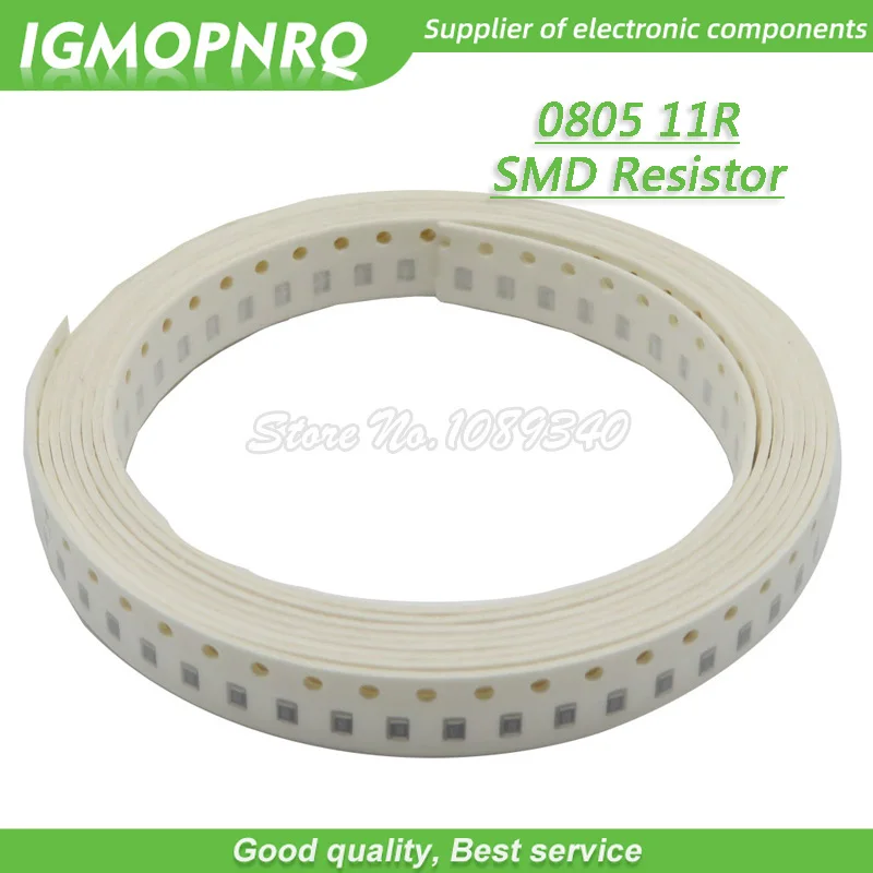 300 шт. 0805 SMD резистор 11 Ом Чип Резистор 1/8 Вт 11R 0805-11R | Электронные компоненты и