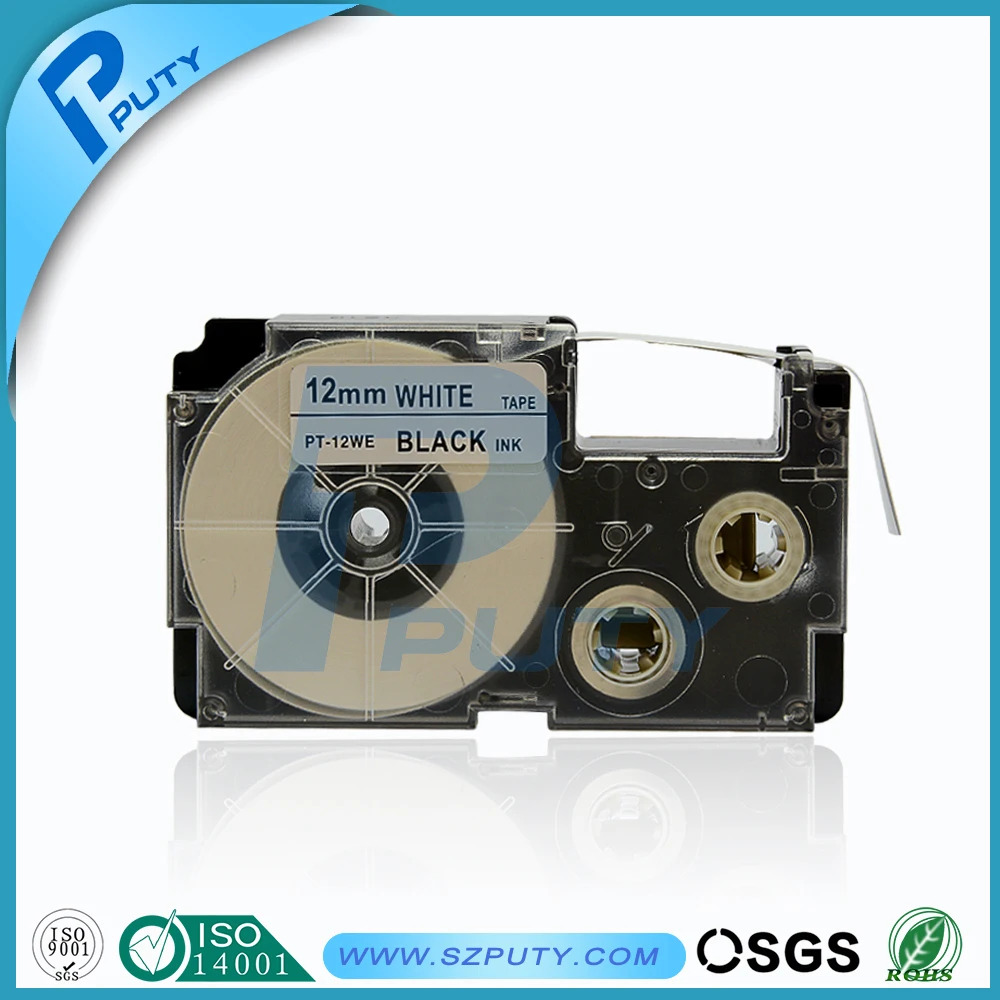Comapatible label tape 12mm black on white PT-12WE XR-12WE for Casio label maker EZ-Label
Comapatible label tape 12mm black on white PT-12WE XR-12WE for Casio label maker EZ-Label