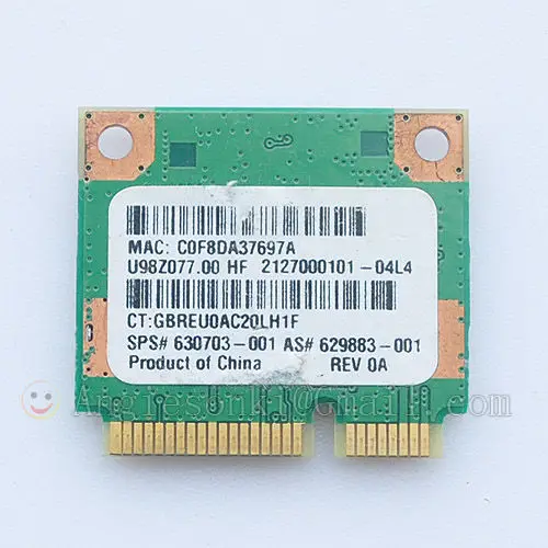 RT5390 FOR HP G6 G6-1b79dx CQ42 CQ56 RALINK SPS: 691415-001 150Mbps 2.4G half Mini PCIe 802.11n Wifi adapter Wireless Card
RT5390 FOR HP G6 G6-1b79dx CQ42 CQ56 RALINK SPS: 691415-001 150Mbps 2.4G half Mini PCIe 802.11n Wifi adapter Wireless Card