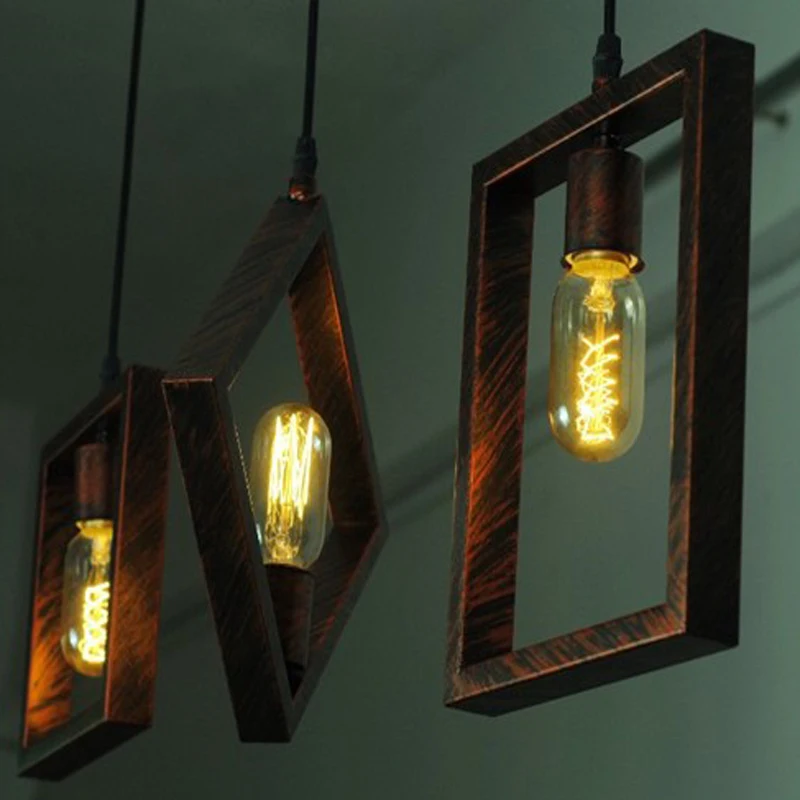 LOFT Vintage Pendant Lamp E27 Metal Photo Frameiron Pendant Light Restaurant Bar Sitting Room LED Lighting Home Lights Fixtu
LOFT Vintage Pendant Lamp E27 Metal Photo Frameiron Pendant Light Restaurant Bar Sitting Room LED Lighting Home Lights Fixtu