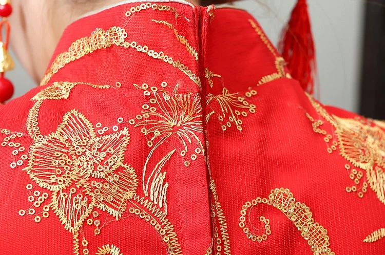 Shanghai Story chinese style wedding dress formal dress clothes costume red vintage Long Sleeve Qipao dress QP110
Shanghai Story chinese style wedding dress formal dress clothes costume red vintage Long Sleeve Qipao dress QP110