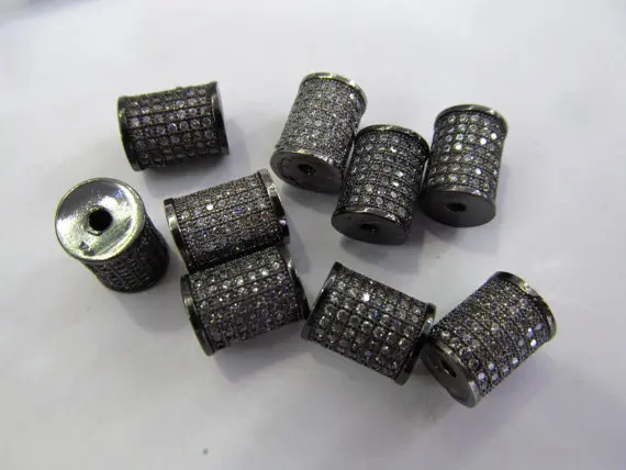 12pcs 10x12mm Micro Pave Cubic Zirconia Gunmetal Beads Spacer Beads Drum Tube Column Cubic Zirconia Pave Bead connector beads
12pcs 10x12mm Micro Pave Cubic Zirconia Gunmetal Beads Spacer Beads Drum Tube Column Cubic Zirconia Pave Bead connector beads