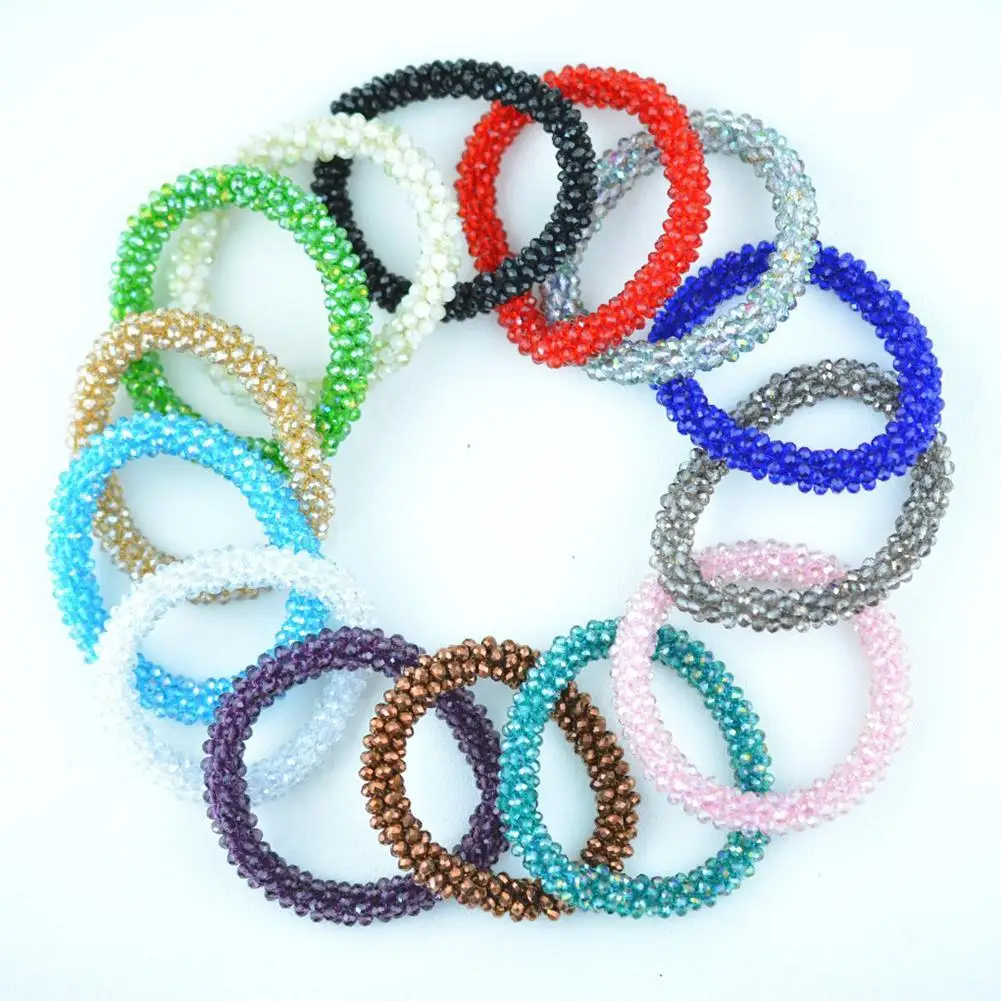 Crystal Beads Bracelets Hair Rope for Women Ponytail Scrunchies Elastic Hair Bands Beaded Rubber Hairband Hair Accessories
Crystal Beads Bracelets Hair Rope for Women Ponytail Scrunchies Elastic Hair Bands Beaded Rubber Hairband Hair Accessories