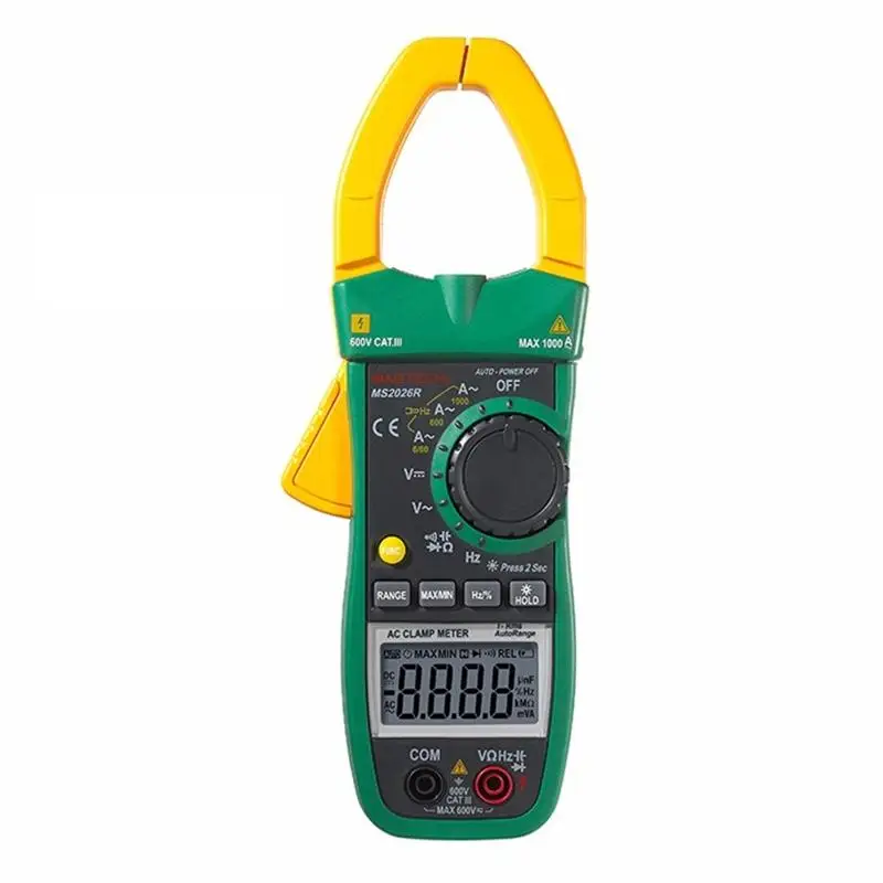 MASTECH MS2026R Auto&Manual Range 6000 Counts Digital Clamp Multimeter AC/DC Tester True RMS temperature measurement ADP, Diode
MASTECH MS2026R Auto&Manual Range 6000 Counts Digital Clamp Multimeter AC/DC Tester True RMS temperature measurement ADP, Diode