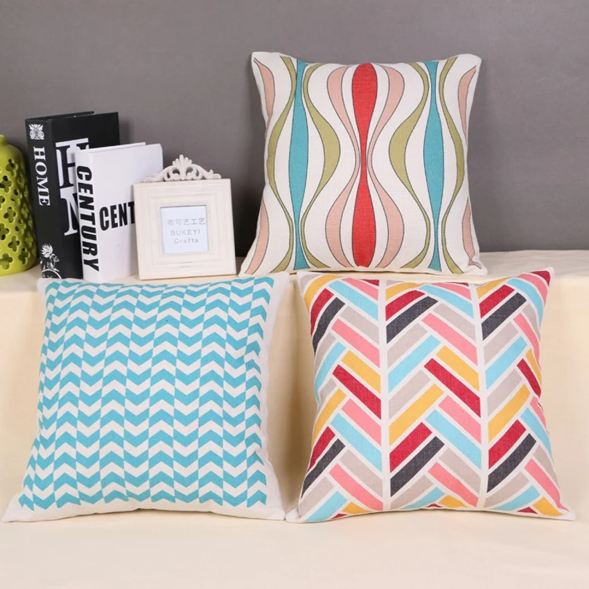 Nordic Geometrics Waves Arrow Red Blue Home Decorative Pillow For Sofa Fashionable Cotton Linen Cushion Cover Capa de Alomofada
Nordic Geometrics Waves Arrow Red Blue Home Decorative Pillow For Sofa Fashionable Cotton Linen Cushion Cover Capa de Alomofada