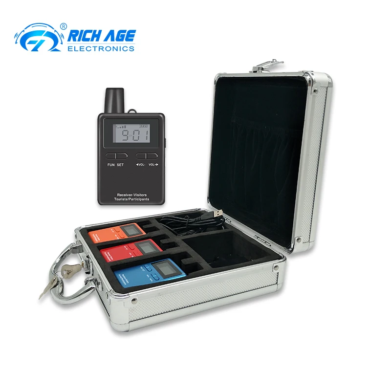 RichiTek Audio Equipment Tour Guide System Mini 1 Transmitter+2 Receivers For Museum With Headset Microphone
RichiTek Audio Equipment Tour Guide System Mini 1 Transmitter+2 Receivers For Museum With Headset Microphone