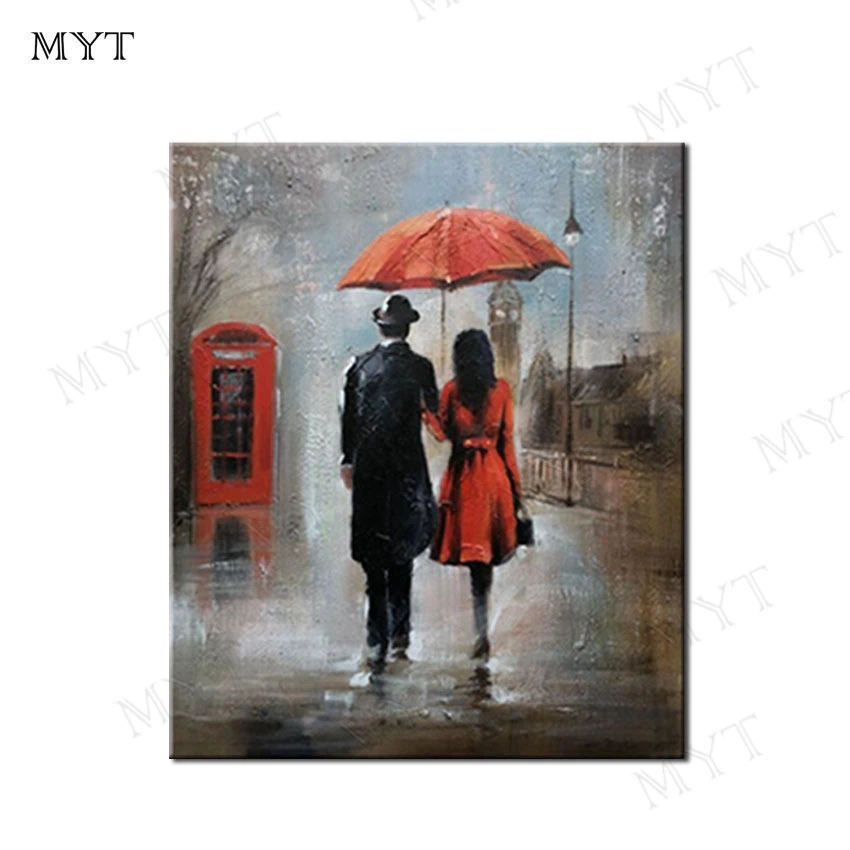 MYT 100% Handpainted New Lovers In Rain Loving Abstract Wall Art Hand Painted Oil Painting on Canvas Wall Pictures Home Decor
MYT 100% Handpainted New Lovers In Rain Loving Abstract Wall Art Hand Painted Oil Painting on Canvas Wall Pictures Home Decor