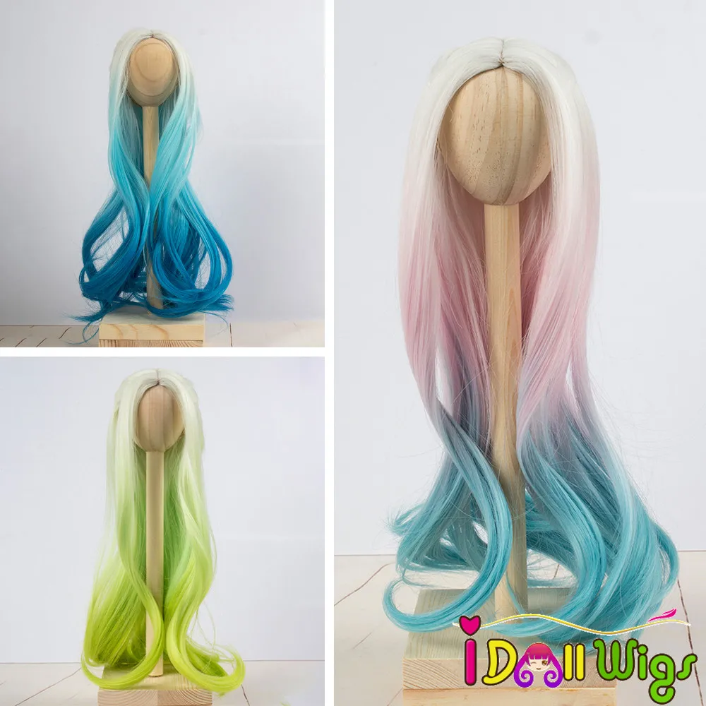 Doll Wigs Heat Resistant Synthetic Long Curly Green Pink Blue Ombre Color Hair for 1/3 1/4 1/6 BJD/SD Dolls
Doll Wigs Heat Resistant Synthetic Long Curly Green Pink Blue Ombre Color Hair for 1/3 1/4 1/6 BJD/SD Dolls
