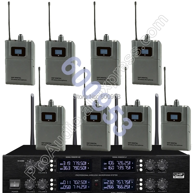 MICWL Wireless Radio Digital Microphone System -8 Beltpack 8 Lavalier Sets for Stage karaoke performance etc.
MICWL Wireless Radio Digital Microphone System -8 Beltpack 8 Lavalier Sets for Stage karaoke performance etc.