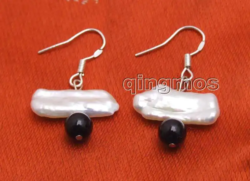 SALE 12-15mm White Natural Freshwater Biwa Pearl and 6mm Round Black beads Earring-ear445 wholesale/retail Free shipping
SALE 12-15mm White Natural Freshwater Biwa Pearl and 6mm Round Black beads Earring-ear445 wholesale/retail Free shipping