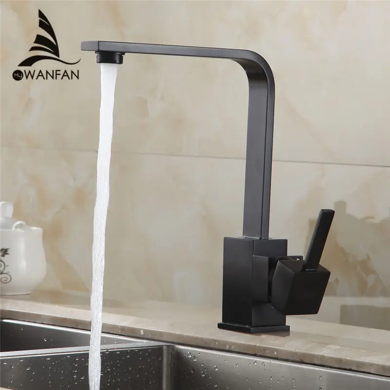 Kitchen Faucets Brass Kitchen Sink Water Faucet 360 Rotate Swivel Faucet Mixer Single Holder Single Hole Black Mixer Tap 7115
Kitchen Faucets Brass Kitchen Sink Water Faucet 360 Rotate Swivel Faucet Mixer Single Holder Single Hole Black Mixer Tap 7115