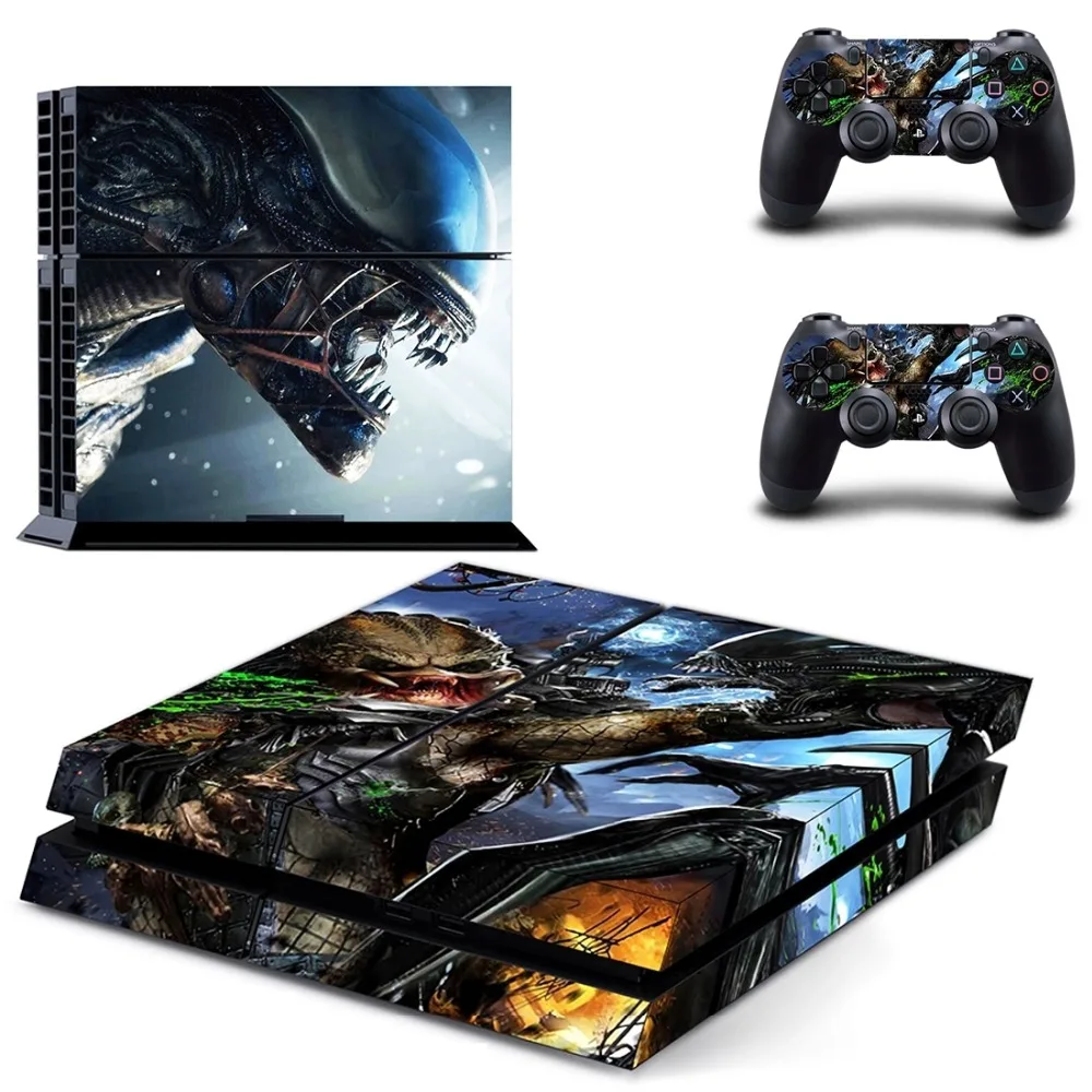 Наклейка Alien против Predator PS4 Виниловая наклейка для консоли Sony PlayStation 4 и 2