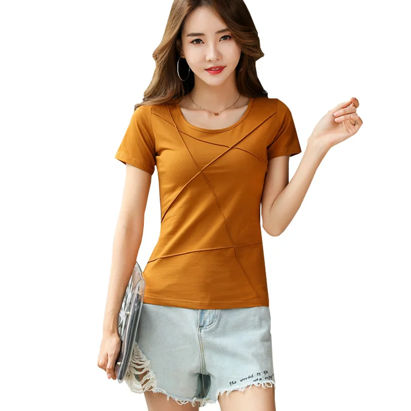 Shintimes Summer Tops For Women 2019 Short Sleeve Cotton Tshirt Korean Style Tee Shirt Femme Patchwork T-shirt Camisetas Mujer
Shintimes Summer Tops For Women 2019 Short Sleeve Cotton Tshirt Korean Style Tee Shirt Femme Patchwork T-shirt Camisetas Mujer