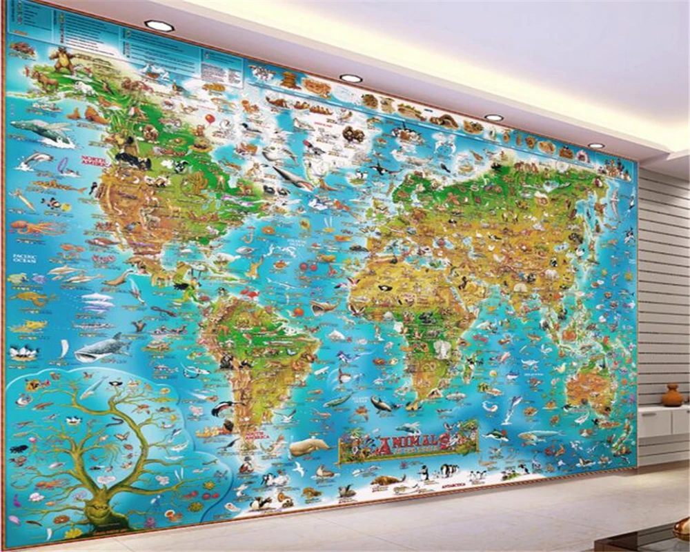 Beibehang Children cartoon map 3d wallpaper 3D cartoon animal map decorative painting children room decoration 3D wallpaper
Beibehang Children cartoon map 3d wallpaper 3D cartoon animal map decorative painting children room decoration 3D wallpaper