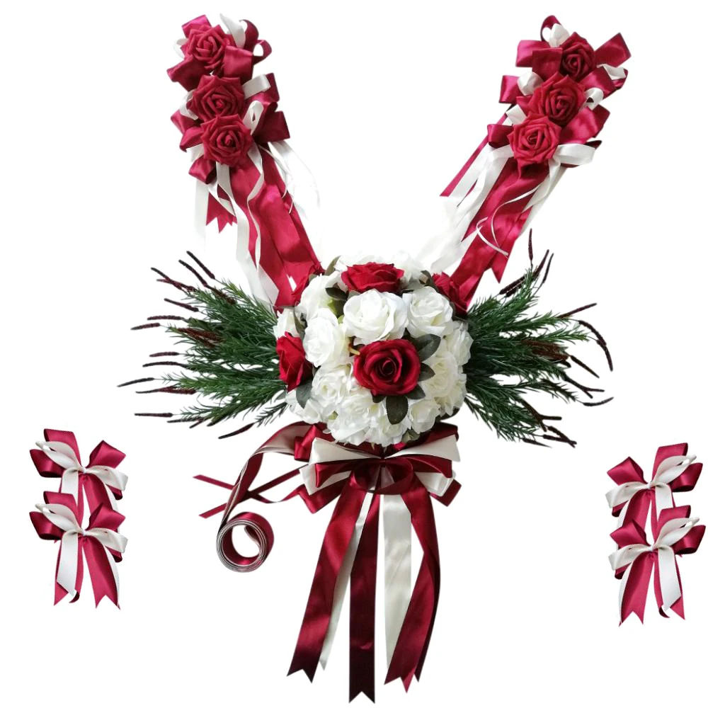 Wedding Car Decorations Kit Limousine Silk Flower Ribbon and Bow DIY Decor for Wedding Bridal Car Ornament
Wedding Car Decorations Kit Limousine Silk Flower Ribbon and Bow DIY Decor for Wedding Bridal Car Ornament