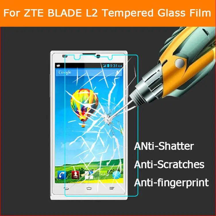 Закаленное стекло пленка для ZTE Blade L2 L3 L110 стеклянная Plus Защитная экрана |
