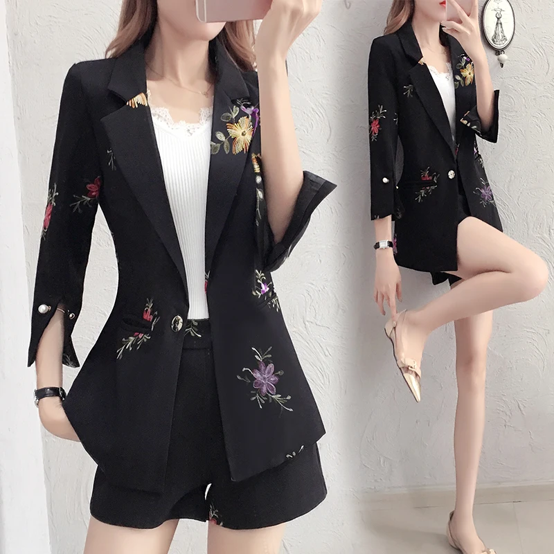 Spring 2 Piece Set Women Two Piece Outfits Woman Suits Lady Suit Office Top And Shorts Conjunto Feminino Women's Summer Suit
Spring 2 Piece Set Women Two Piece Outfits Woman Suits Lady Suit Office Top And Shorts Conjunto Feminino Women's Summer Suit