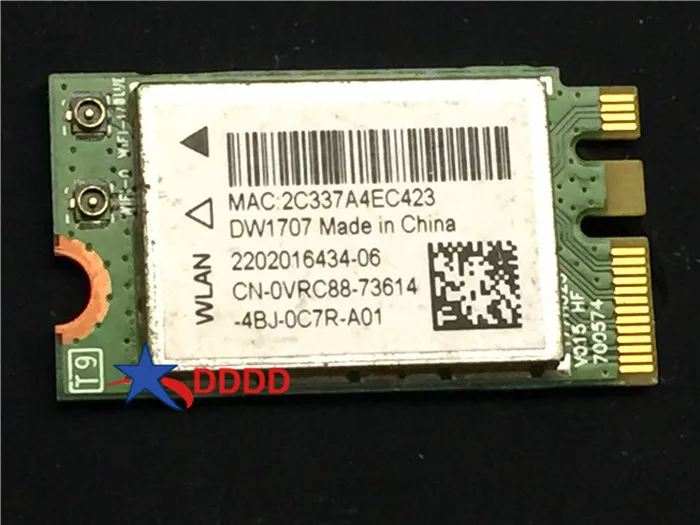 Оригинал для Dell Inspiron 15 5555 5558 5557 3558 3559 Wi Fi Беспроводная Bluetooth карта Vrc88 0vrc88 DW1707