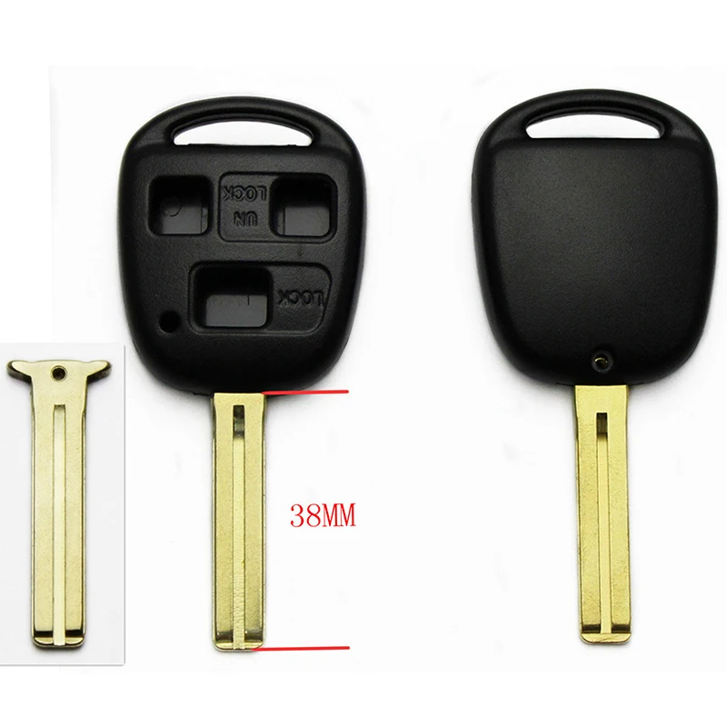 3B Remote Key Shell FOB Blank Key Case Cover Replacement For Lexus GX470 RX350 ES300 RX300 RX400h 38MM Uncut Blade With Logo
3B Remote Key Shell FOB Blank Key Case Cover Replacement For Lexus GX470 RX350 ES300 RX300 RX400h 38MM Uncut Blade With Logo