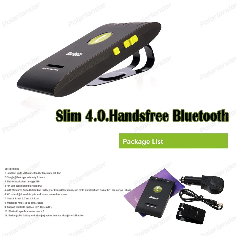 Plastic Slim 4.0.Wireless Bluetooth hands-free car Kit sun visor with Car Charger For Universal Phone MP3 Player
Plastic Slim 4.0.Wireless Bluetooth hands-free car Kit sun visor with Car Charger For Universal Phone MP3 Player