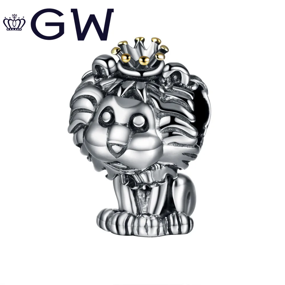 Lion Charm Beads With Gold Crow For Women Man Lovely Jewelry 100% 925 Silver Bead Fit Most original bracelet Bangle
Lion Charm Beads With Gold Crow For Women Man Lovely Jewelry 100% 925 Silver Bead Fit Most original bracelet Bangle